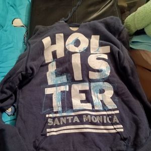 Lg Blue Hollister Hoodie W/ logo